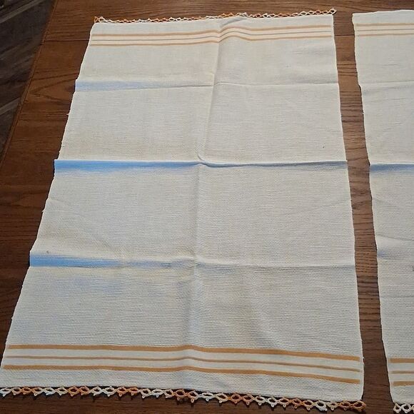 Vintage Tea Towels ( One Tatted Both Sides, One On One Side) - Picture 2 of 10